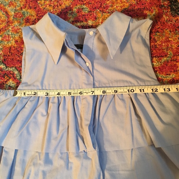 Zara Blue Top Size Small - Picture 5 of 10